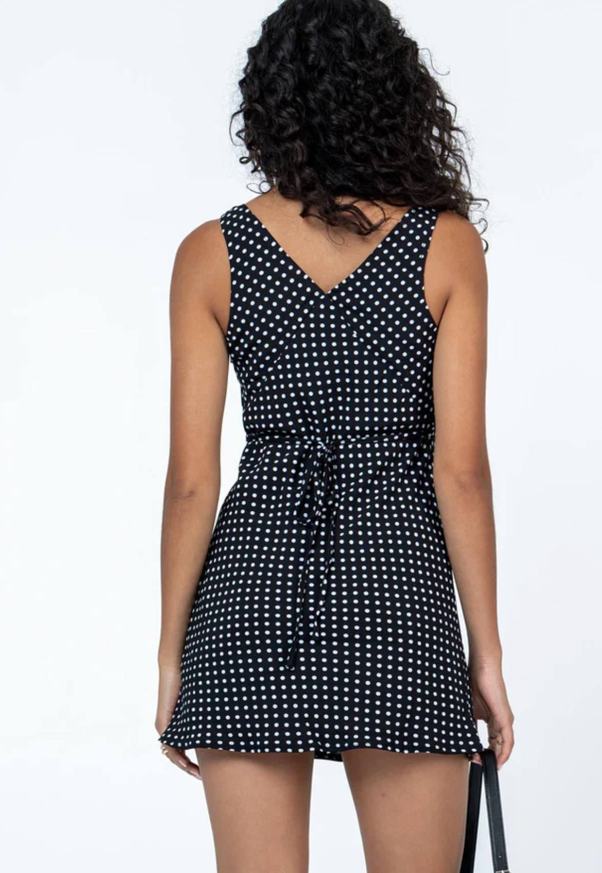 Princess Polly - Nellie Mini Dress Black Polka Dot