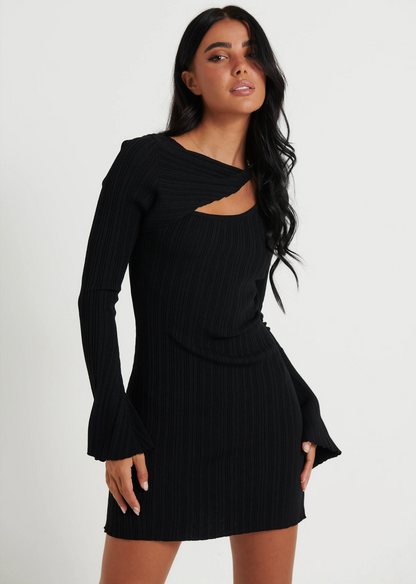 Maven - Mini Dress in Black rwsb. Maven - Mini Dress in Black rwsb.
