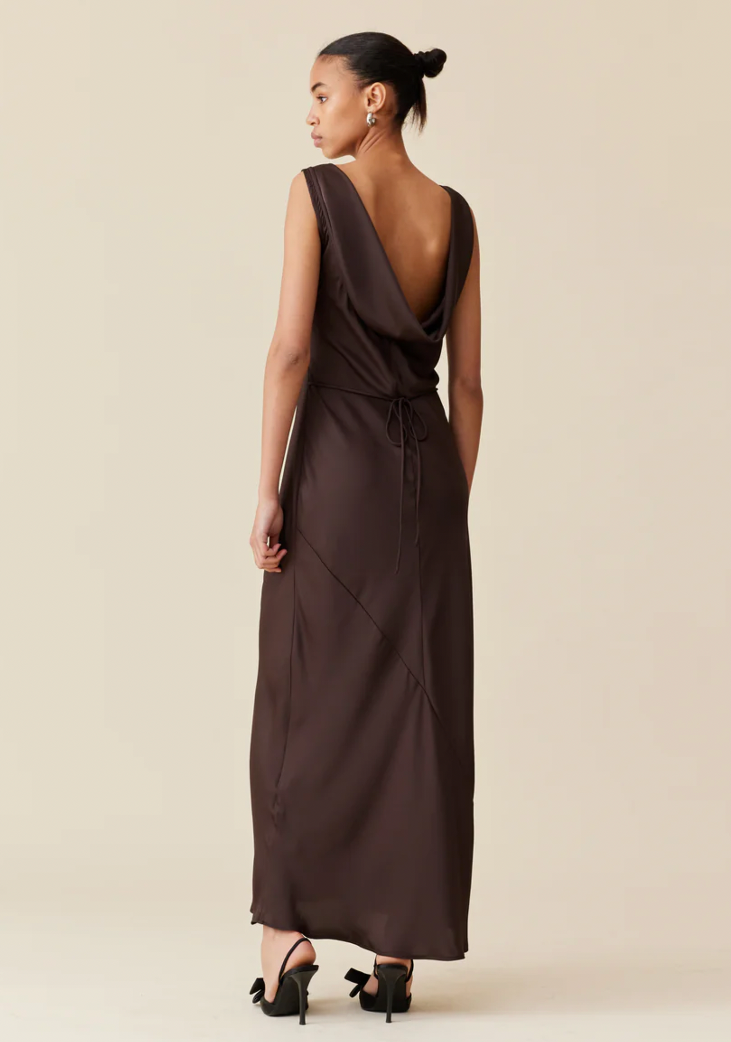 Ruby - Firebird Cowl Gown in Espresso