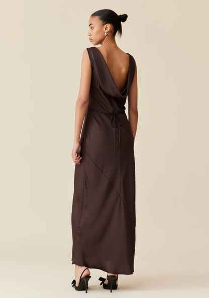 Ruby - Firebird Cowl Gown in Espresso