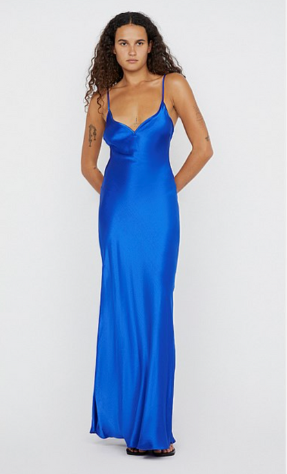 Bec and Bridge - Sol Tie Maxi Dress in Mediterranean Blue