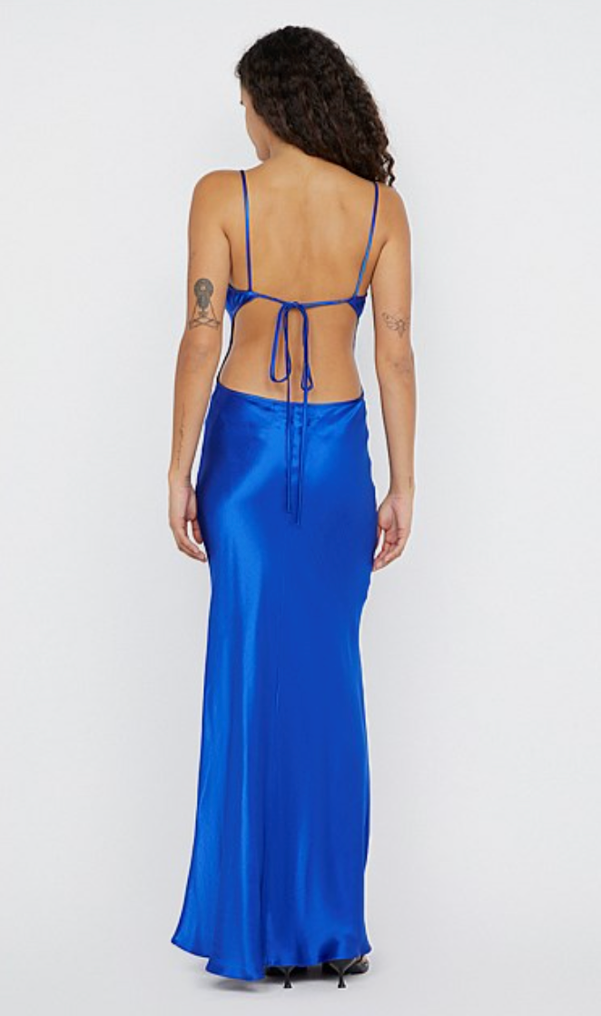 Bec and Bridge - Sol Tie Maxi Dress in Mediterranean Blue