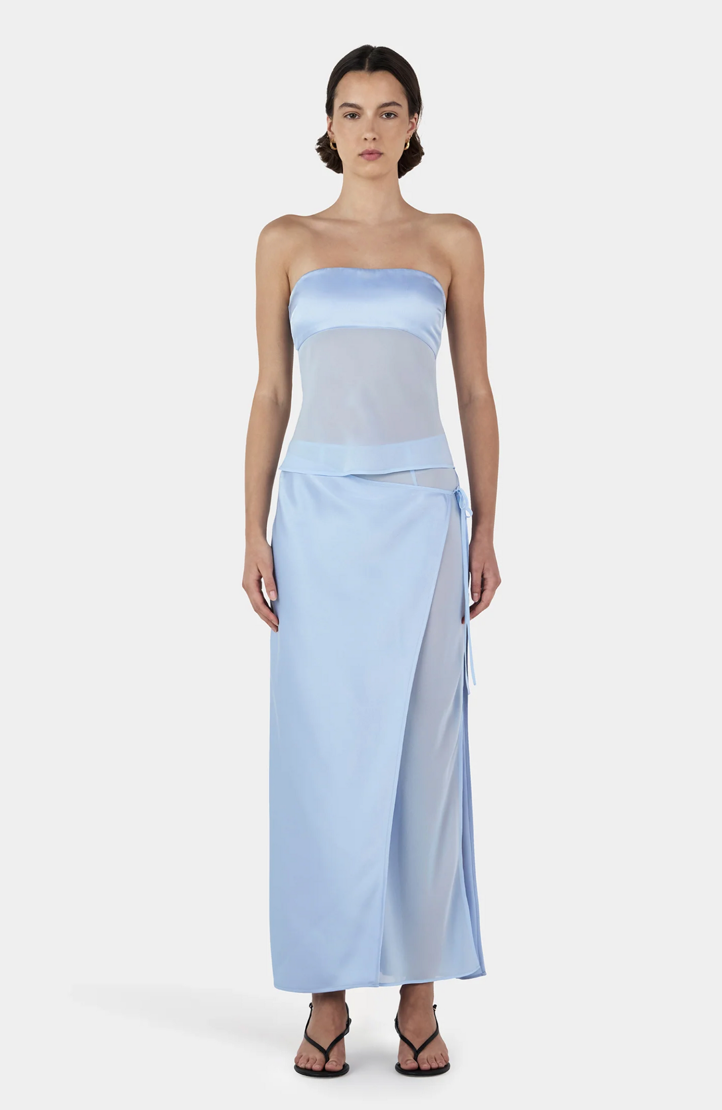 Ownley - Patrice Top & Ricky Midi Skirt Set in Baby Blue