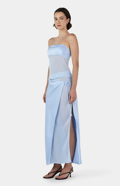 Ownley - Patrice Top & Ricky Midi Skirt Set in Baby Blue