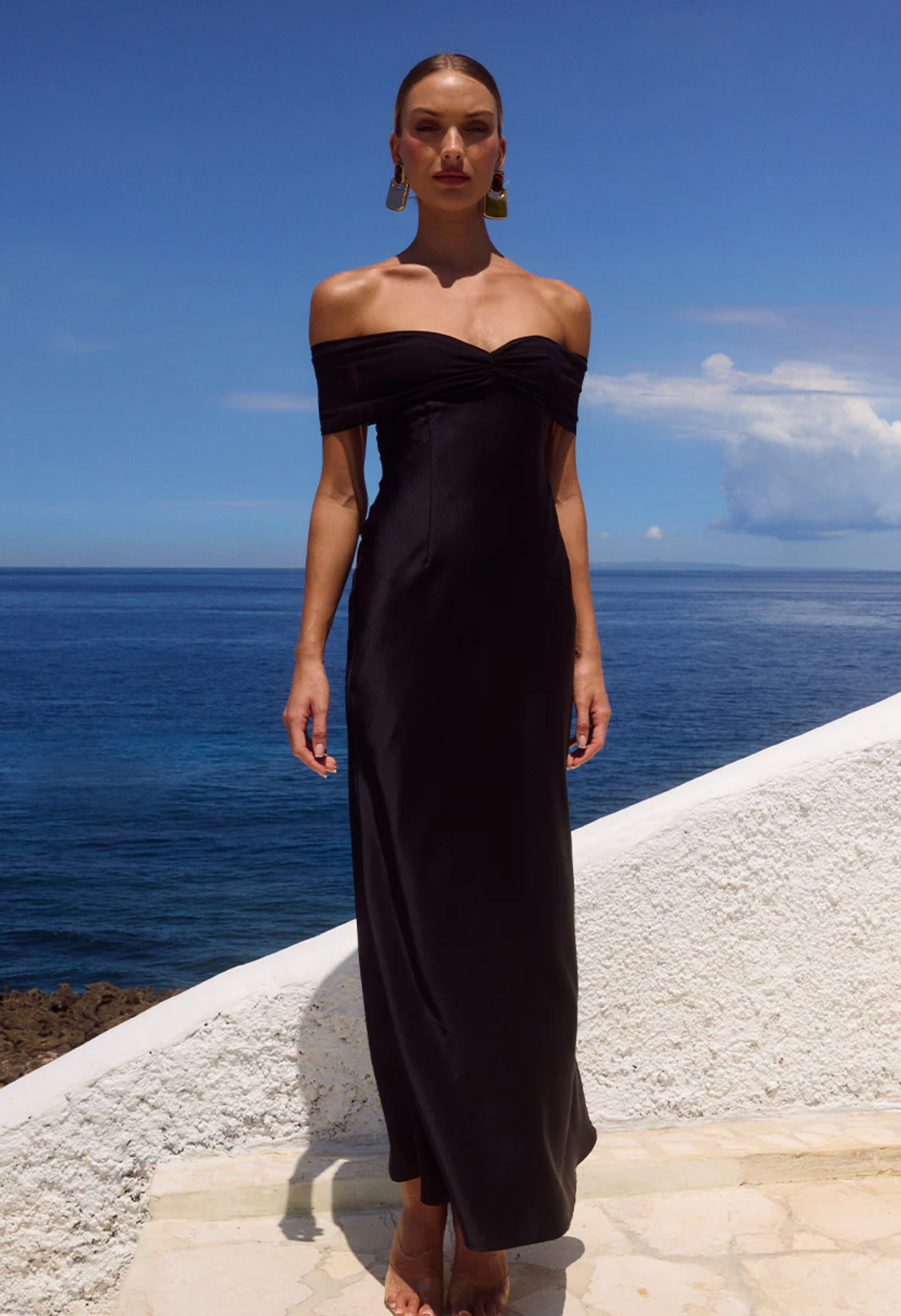 RTL - Kadie Off Shoulder Maxi Dress in Black
