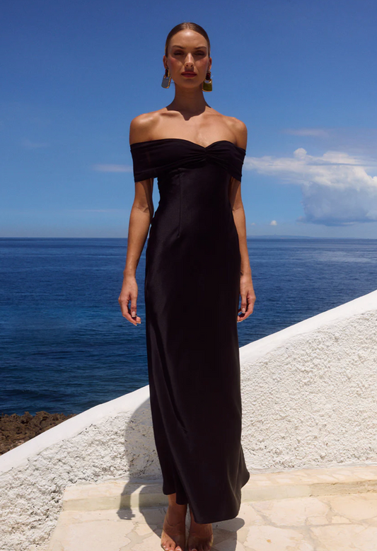 RTL - Kadie Off Shoulder Maxi Dress in Black