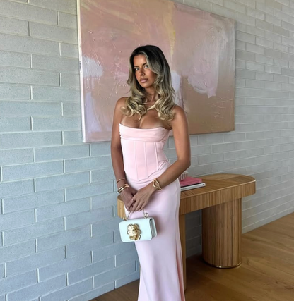 HNTR the Label - Louie Gown in Baby Pink