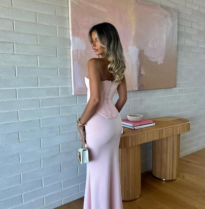 HNTR the Label - Louie Gown in Baby Pink