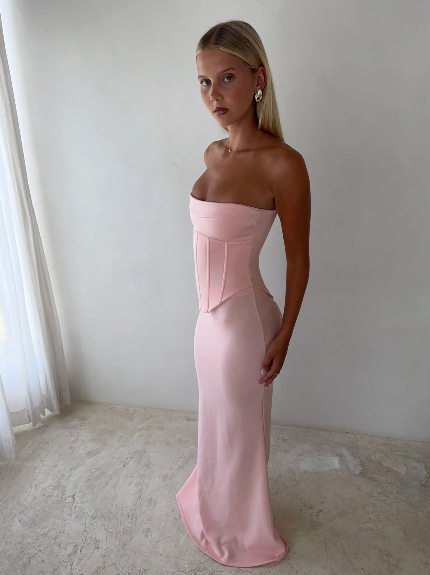 HNTR the Label - Louie Gown in Baby Pink