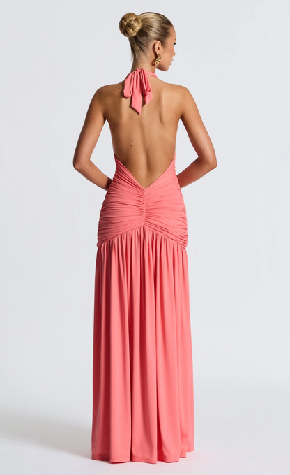 Babyboo - Melania Maxi Dress in Coral Pink