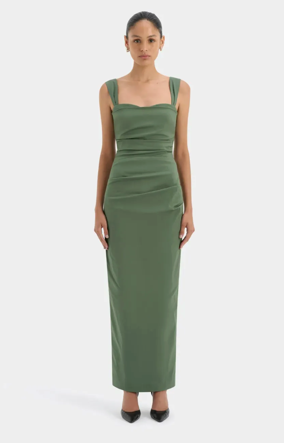 Sir The Label - Florent Balconette Gown in Forest Green