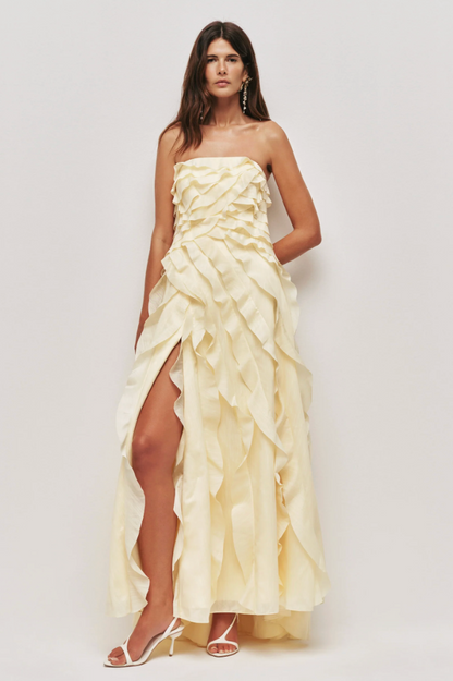 Aje - Allairie Gown in Butter Yellow