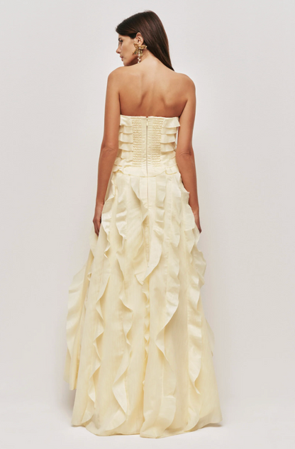 Aje - Allairie Gown in Butter Yellow
