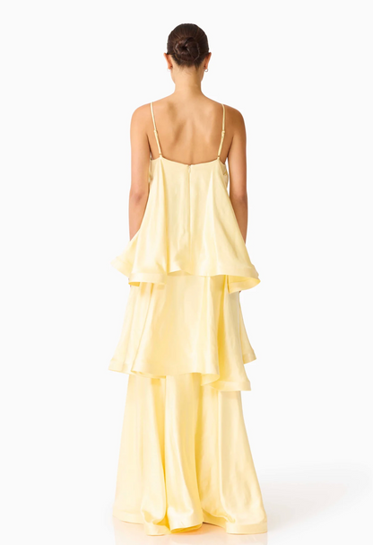 Elliatt - Tilly Tiered Maxi Dress in Butter Yellow