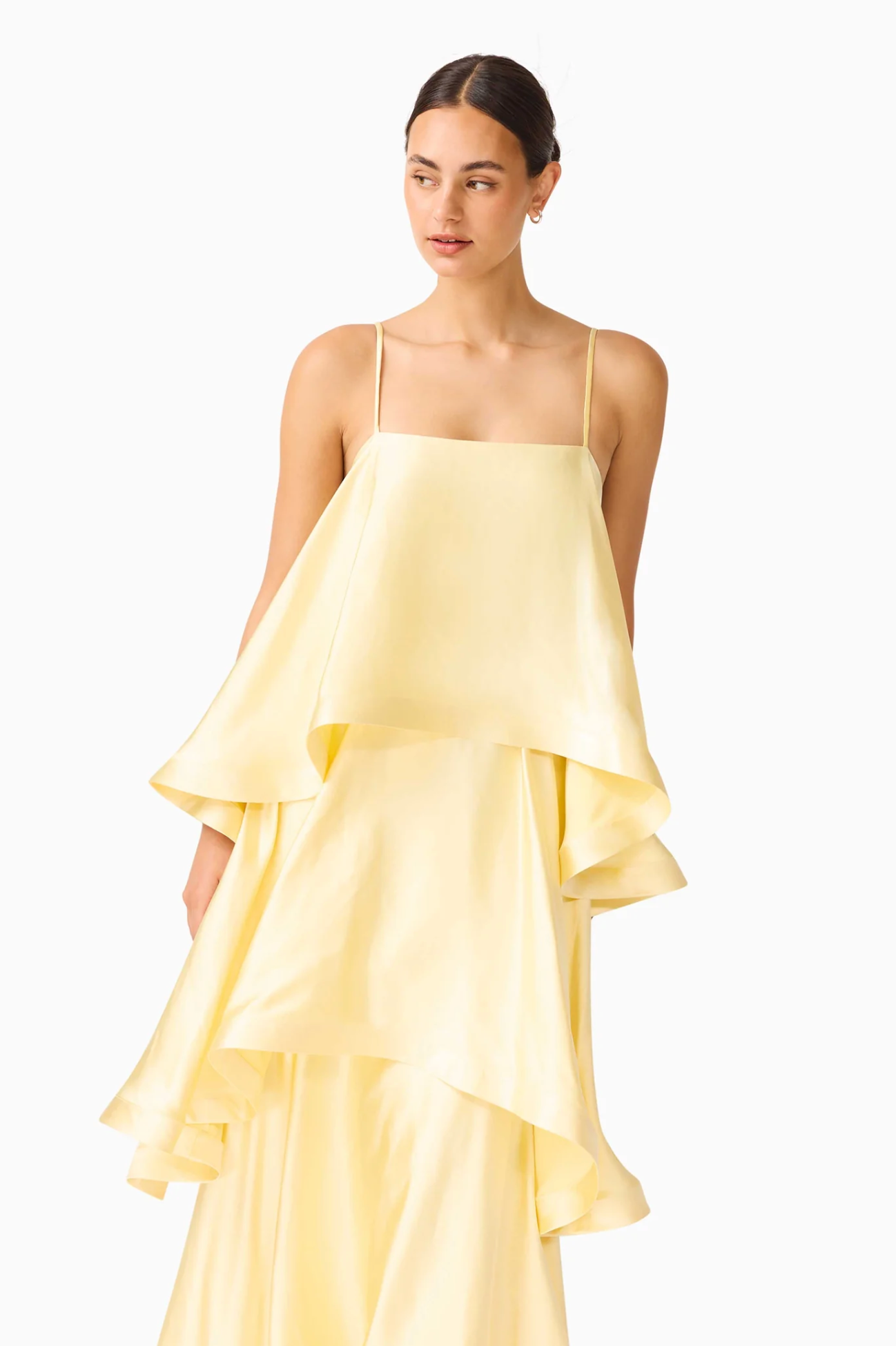 Elliatt - Tilly Tiered Maxi Dress in Butter Yellow