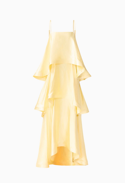 Elliatt - Tilly Tiered Maxi Dress in Butter Yellow