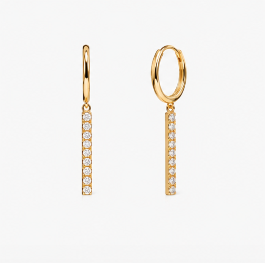 JEWELLERY - Gold and Silver Studded Hoop Earrings