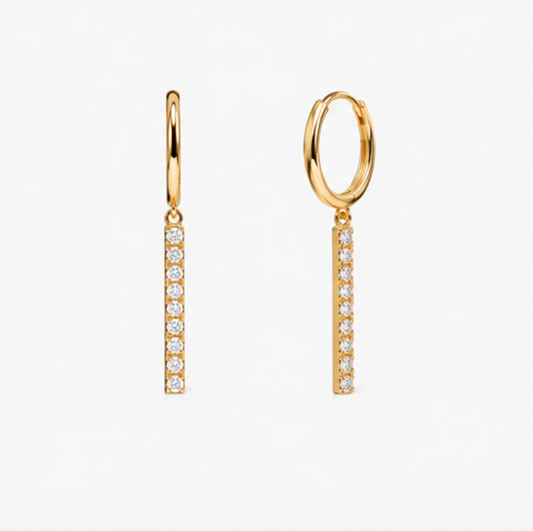 JEWELLERY - Gold and Silver Studded Hoop Earrings