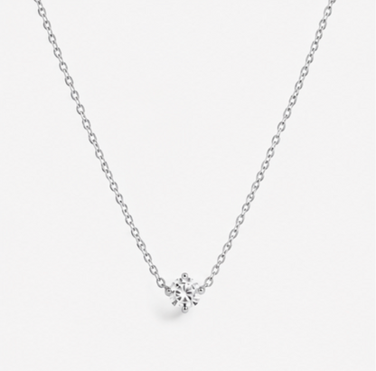 JEWELLERY -  Single Diamond Chain Necklace