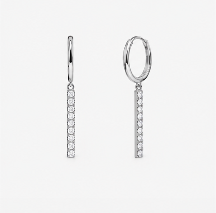 JEWELLERY - Gold and Silver Studded Hoop Earrings