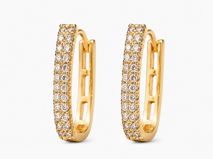 JEWELLERY - Gold Diamond Hoop Earring