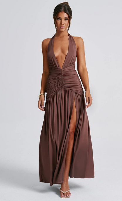 Babyboo - Melania Maxi Dress in Chocolate