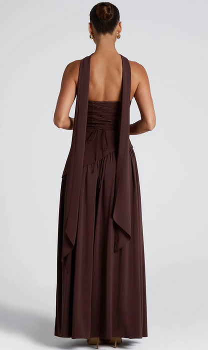 Babyboo - Maliyah Maxi in Plum Brown