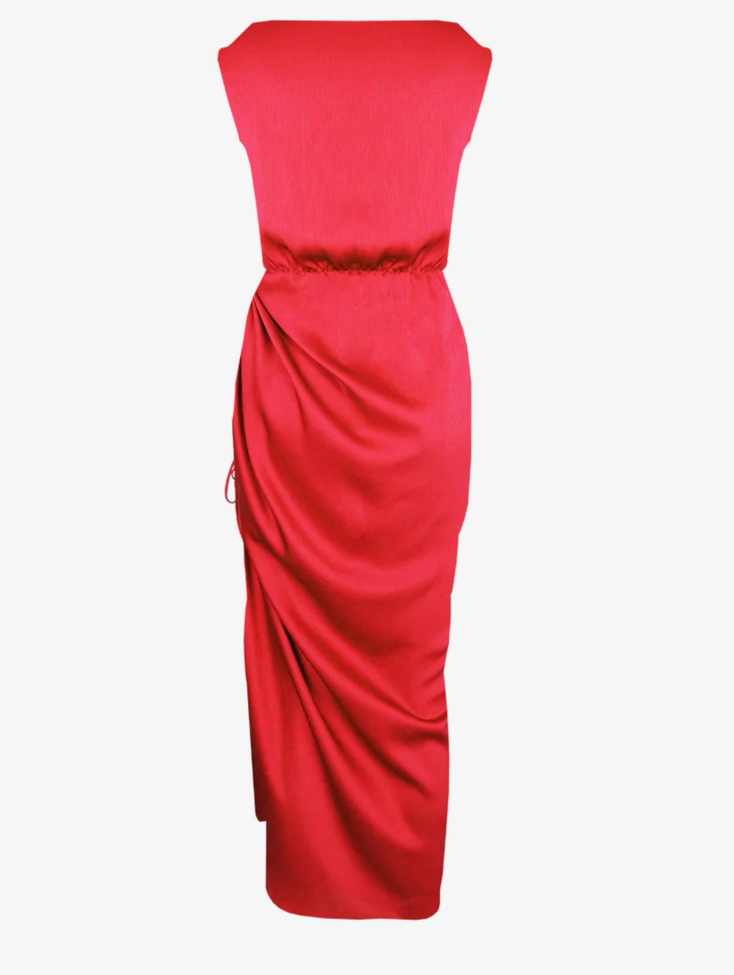 Ruby - Ecrolini Midi Dress in Lippy Red