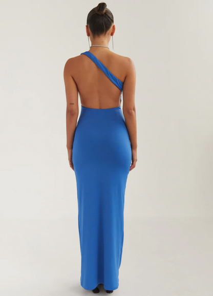 Peppermayo - Touch of Silk Maxi Dress in Cobalt