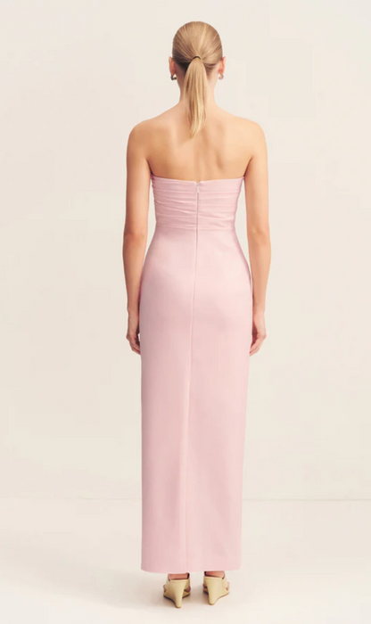 Shona Joy - Lani Strapless Draped Maxi Dress in Fairy Floss
