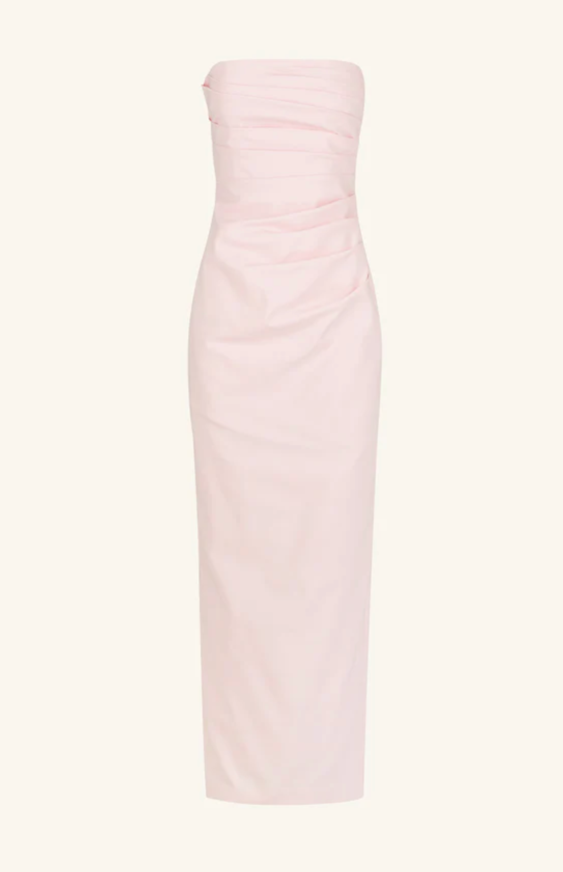 Shona Joy - Lani Strapless Draped Maxi Dress in Fairy Floss