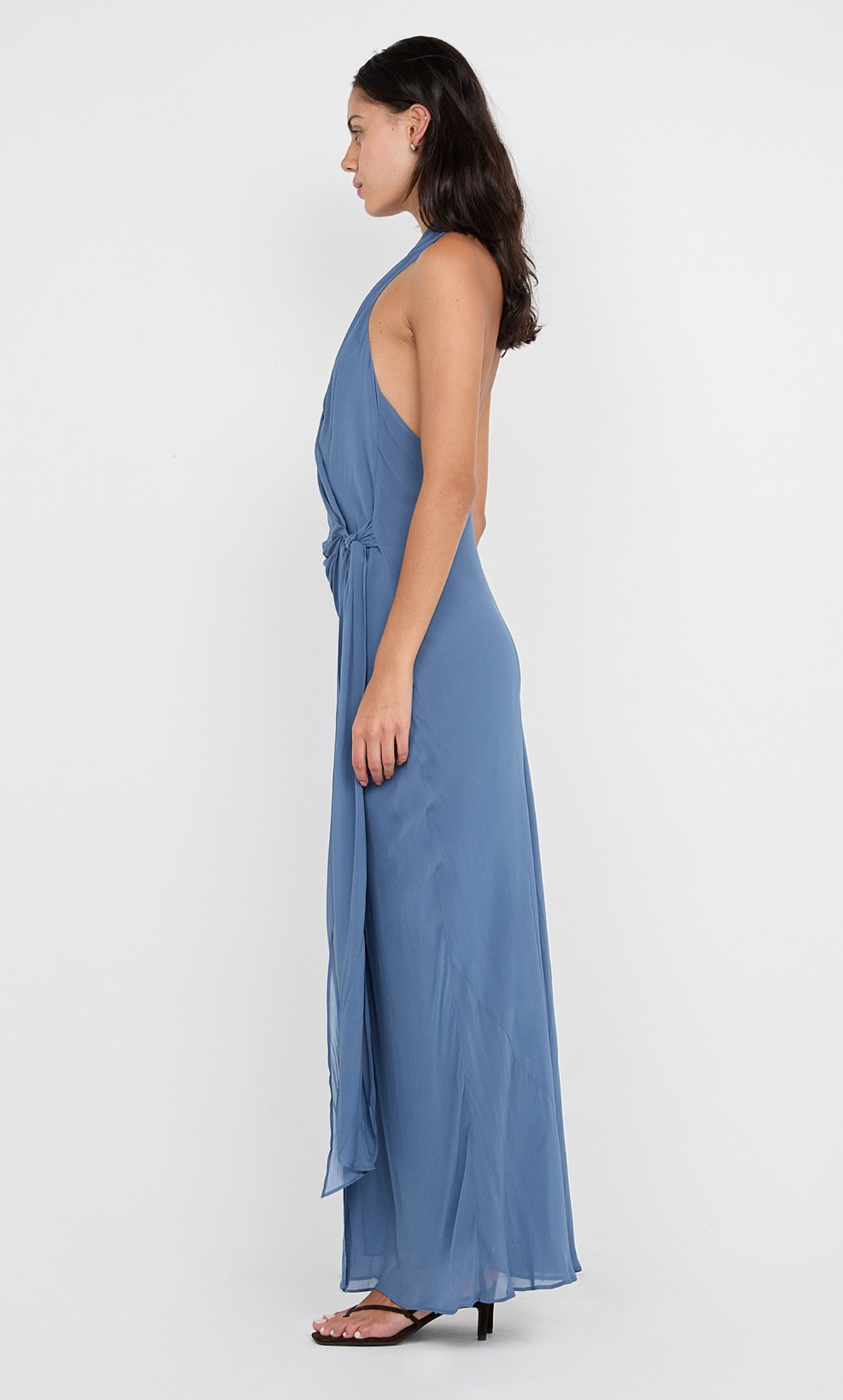 Bec and Bridge - Sovena Wrap Dress in Steel Blue