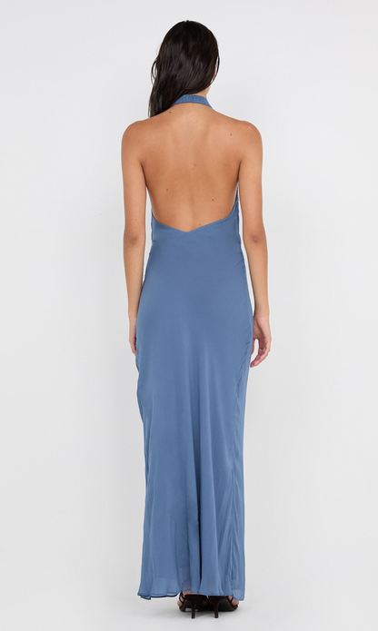 Bec and Bridge - Sovena Wrap Dress in Steel Blue