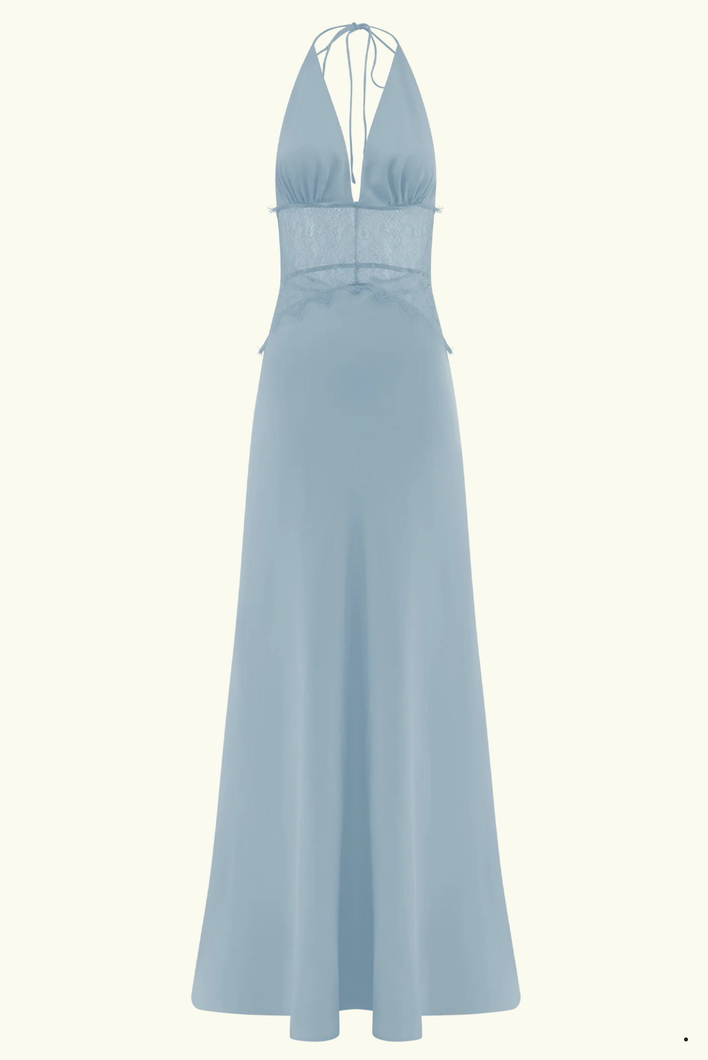 Meshki - Dinah Lace and Satin Maxi Dress in Cornflower Blue