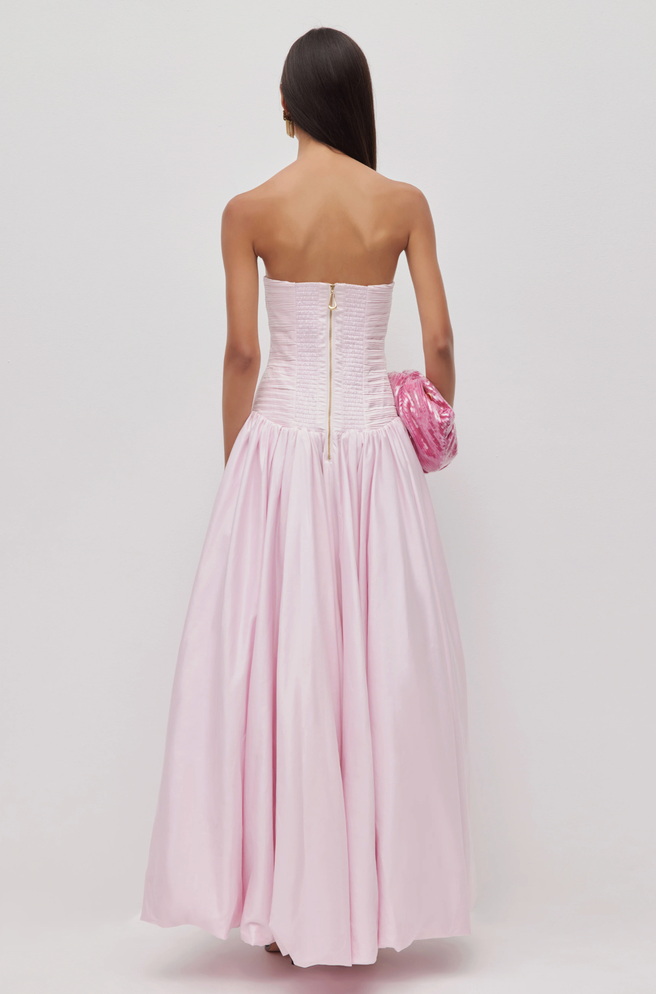 Aje - Violette Bubble Hem Maxi Dress in Pastel Pink  rwsb.