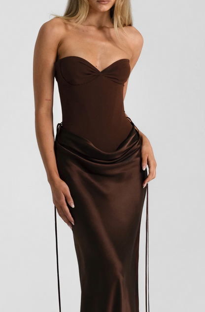 Natalie Rolt - Verity Bustier + Evelyn Skirt in Espresso