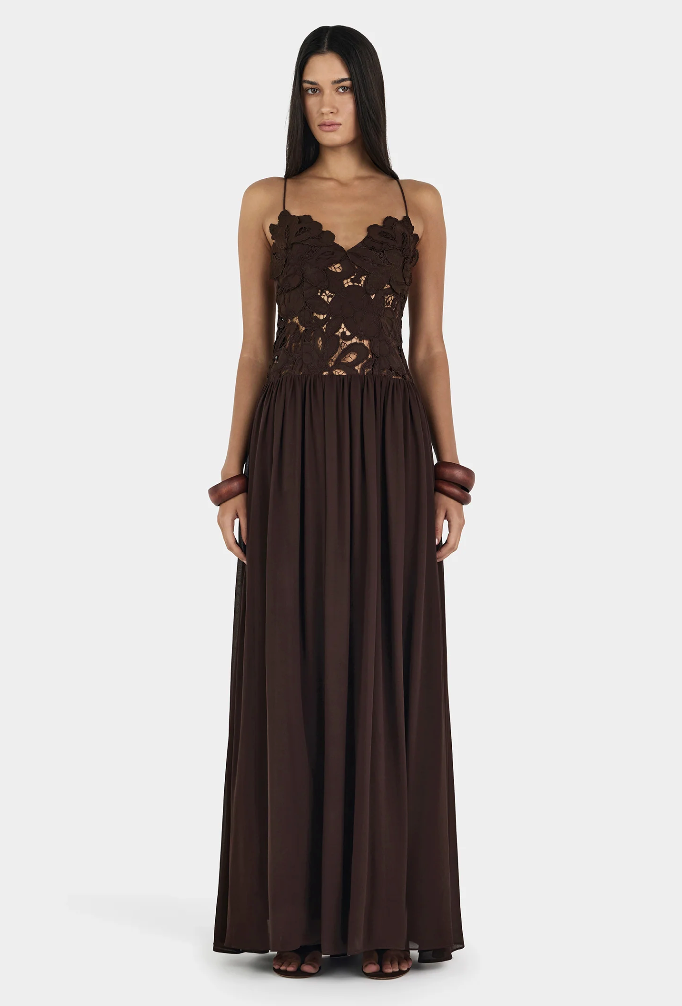 Hansen and Gretel - Stephanie Maxi Dress in Cedar Brown