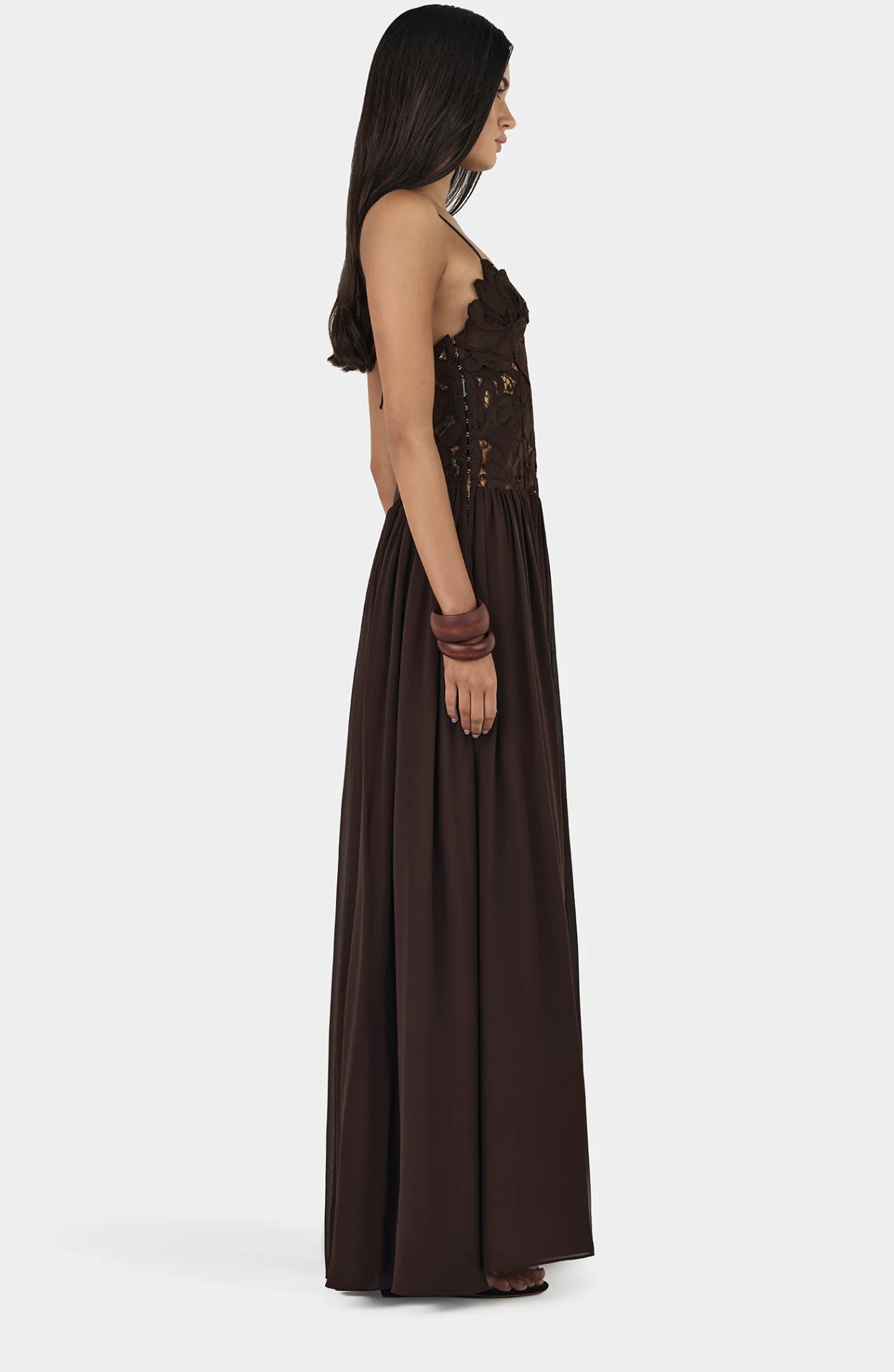 Hansen and Gretel - Stephanie Maxi Dress in Cedar Brown