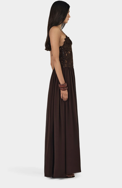 Hansen and Gretel - Stephanie Maxi Dress in Cedar Brown