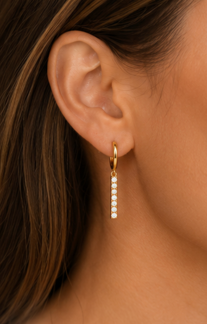 JEWELLERY - Gold and Silver Studded Hoop Earrings