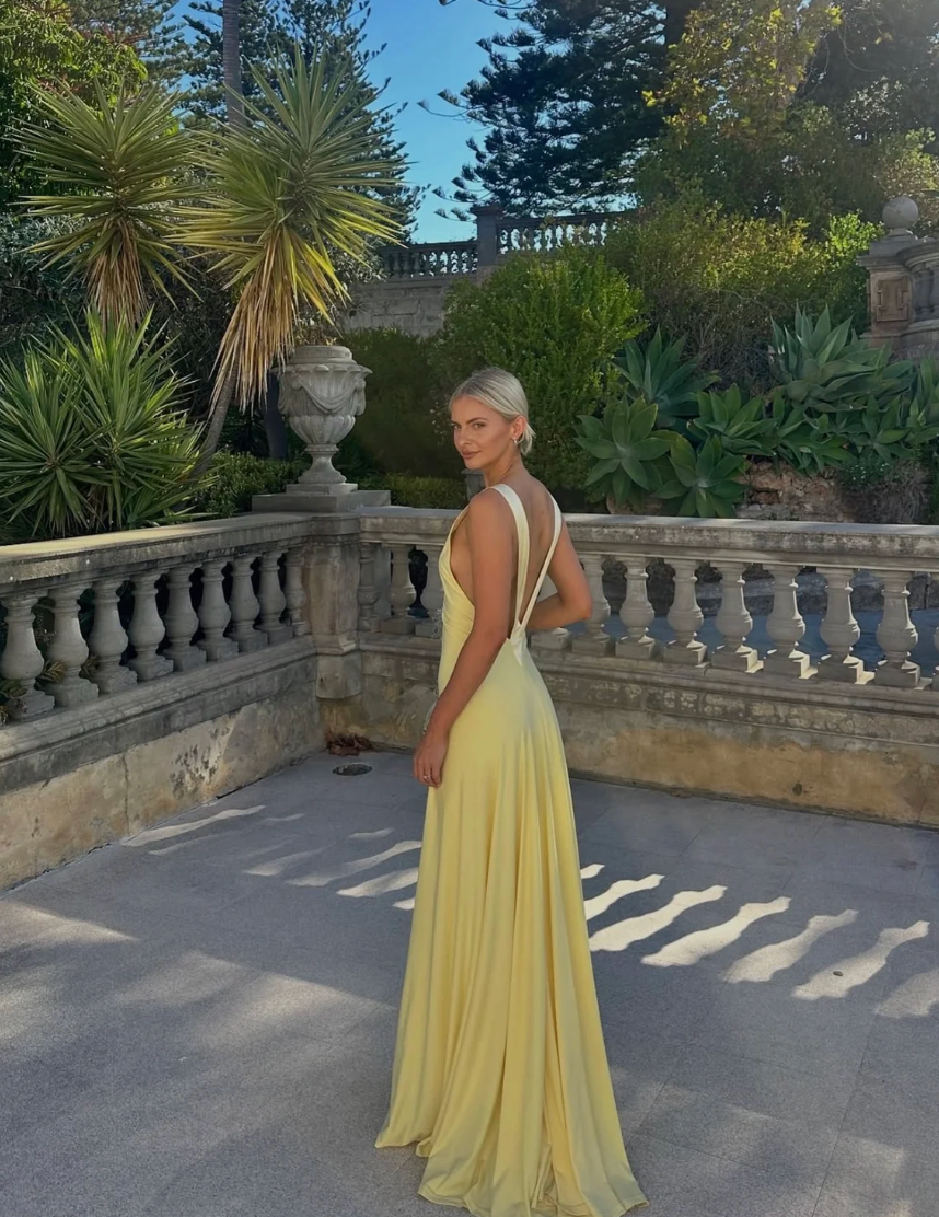 Ance Gria - Rosa Gown in Lemon