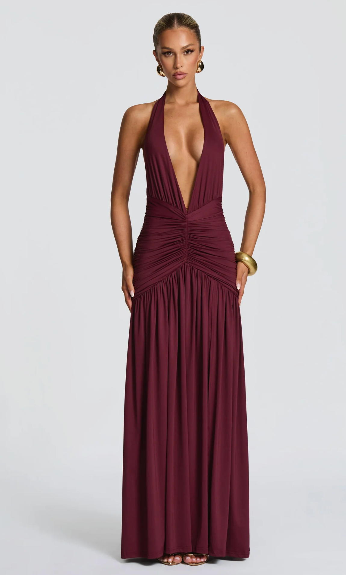 Babyboo - Melania Maxi Dress in Cheery Lacquer