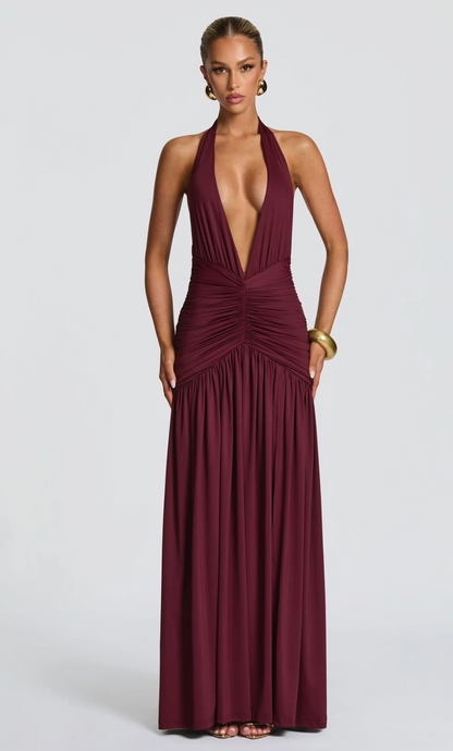 Babyboo - Melania Maxi Dress in Cheery Lacquer