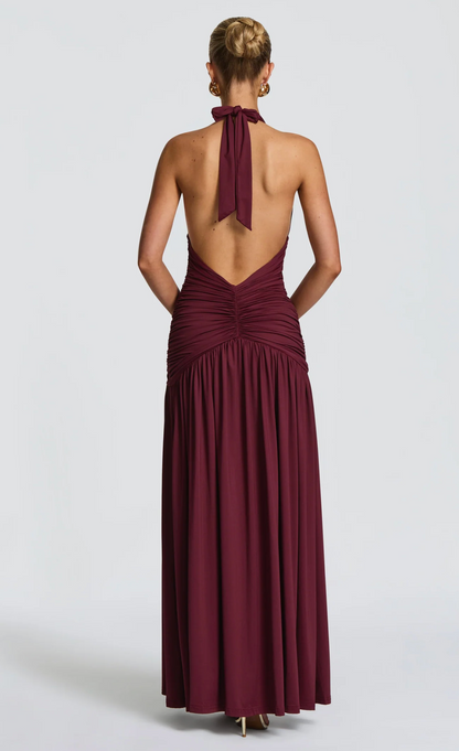 Babyboo - Melania Maxi Dress in Cheery Lacquer