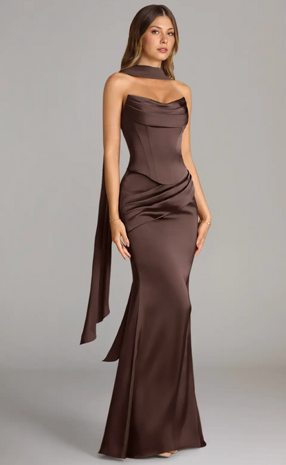 RWSB Custom - Chocolate Corset Top & Skirt