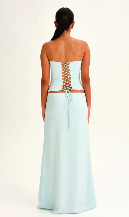 Sabelle - Charlotte Corset & Skirt Set in Aqua Mist