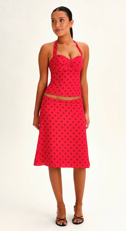 Sabelle - Saskia Corset & Skirt Set in Scarlet