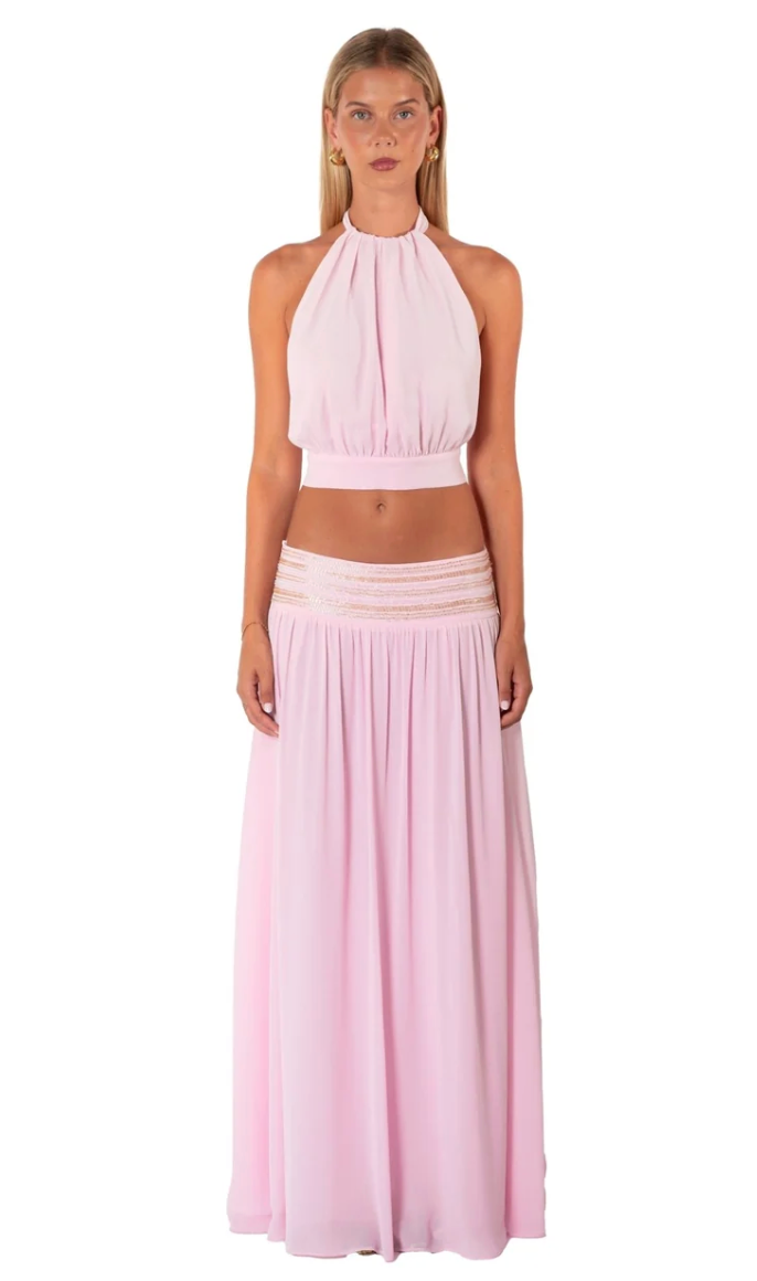 I am Delilah - Octavia Halter Top & Maxi Skirt in Quartz