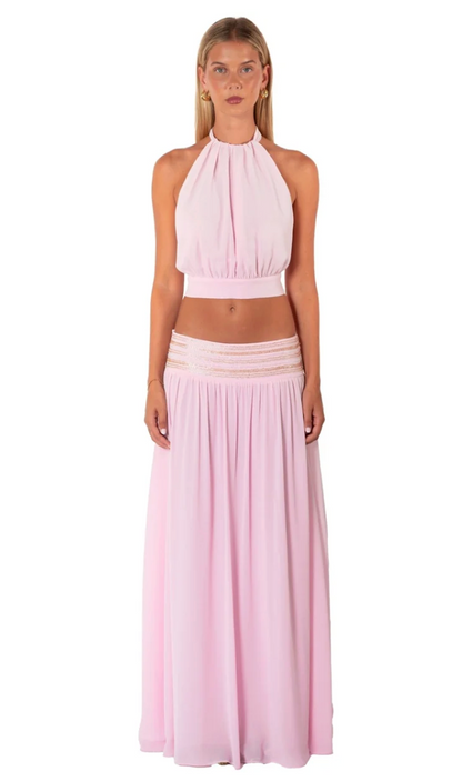 I am Delilah - Octavia Halter Top & Maxi Skirt in Quartz