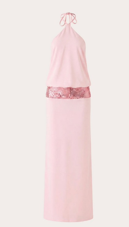 Pepper Mayo - Marcie Halter Maxi Dress in Pink